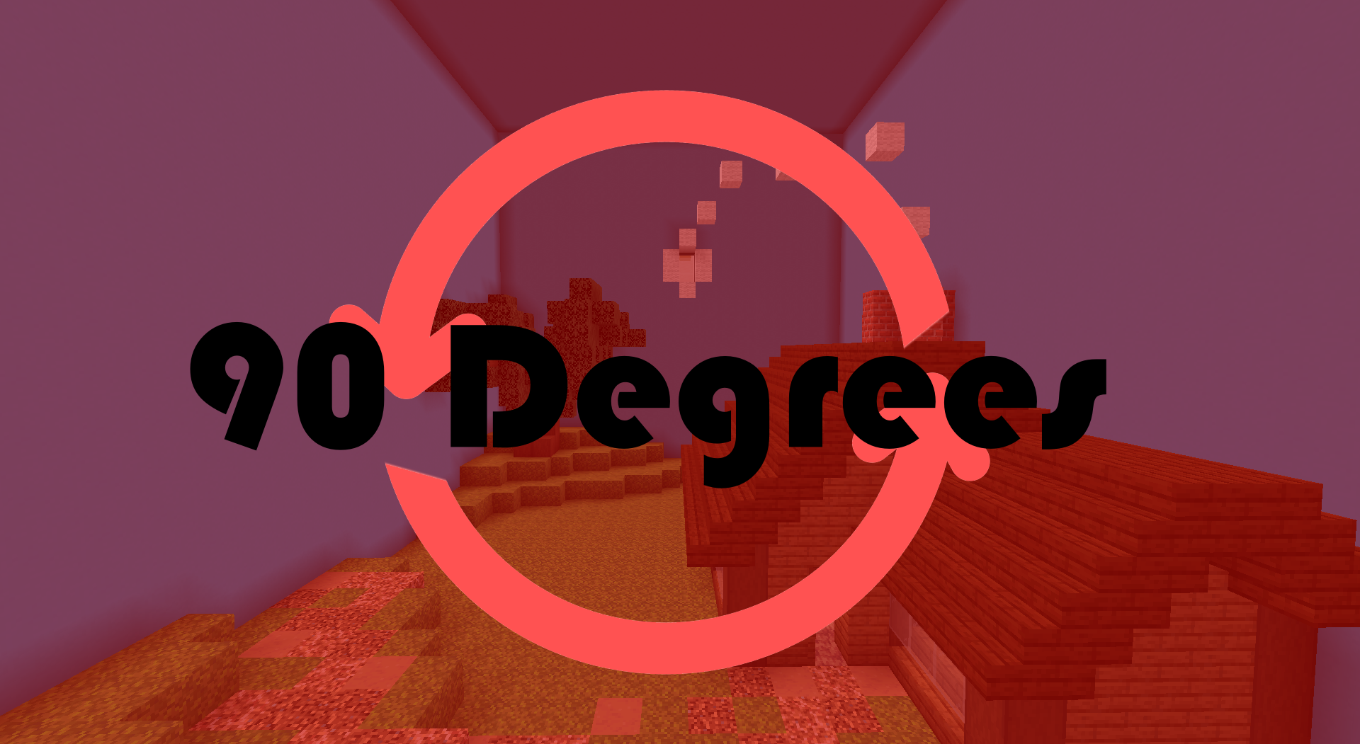 The logo for 90 Degrees, a Minecraft map for Minecraft 1.18.1 by LunaEclipse4304 on MCCreations