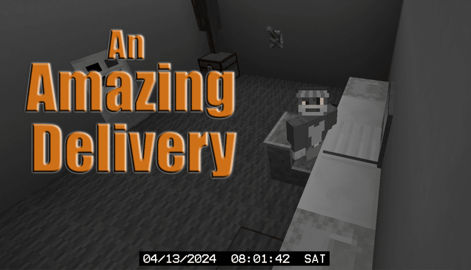 The logo for An Amazing Delivery, a Minecraft map for Minecraft 1.20.4 by TheZaius on MCCreations