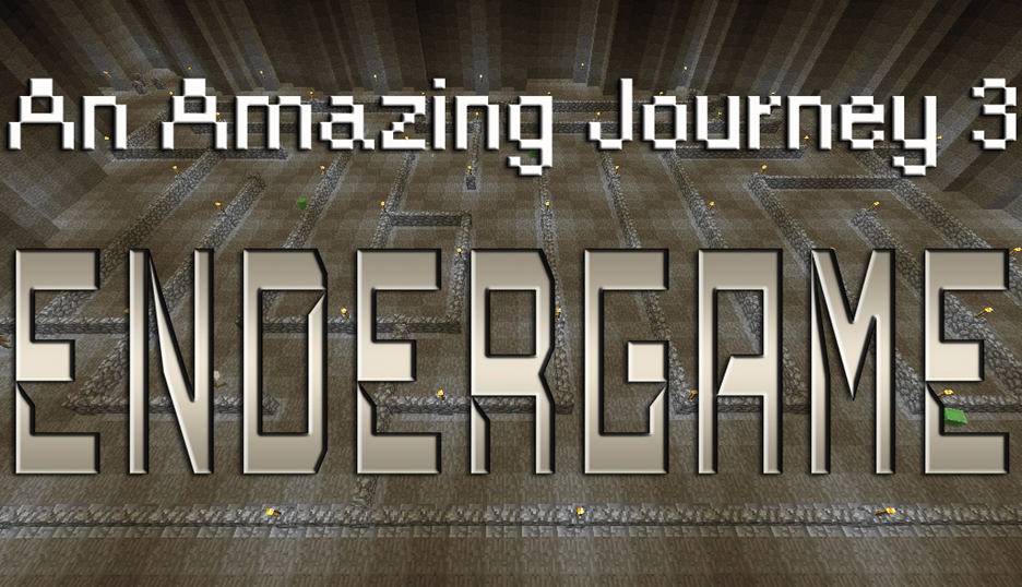 The logo for An Amazing Journey 3: Endergame, a Minecraft map for Minecraft 1.15.2 by TheZaius on MCCreations