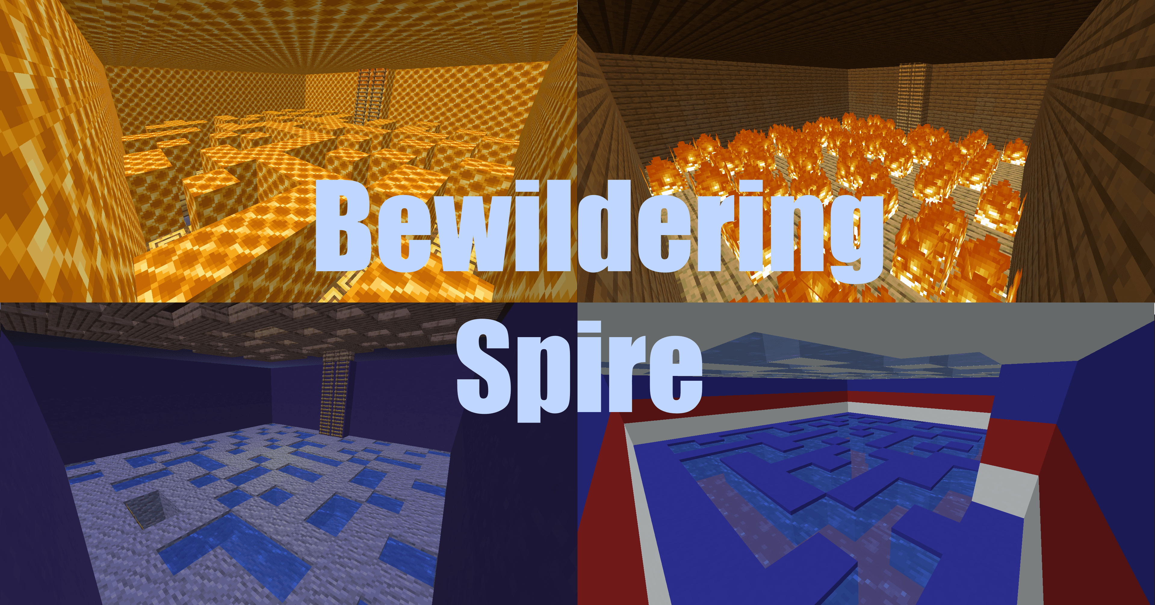 The logo for Bewildering Spire, a Minecraft map for Minecraft 1.16.3 by DeuxiemeCarlin on MCCreations