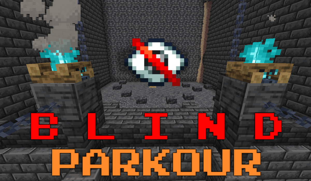 The logo for Blind Parkour, a Minecraft map for Minecraft 1.17+ by leshagloom on MCCreations