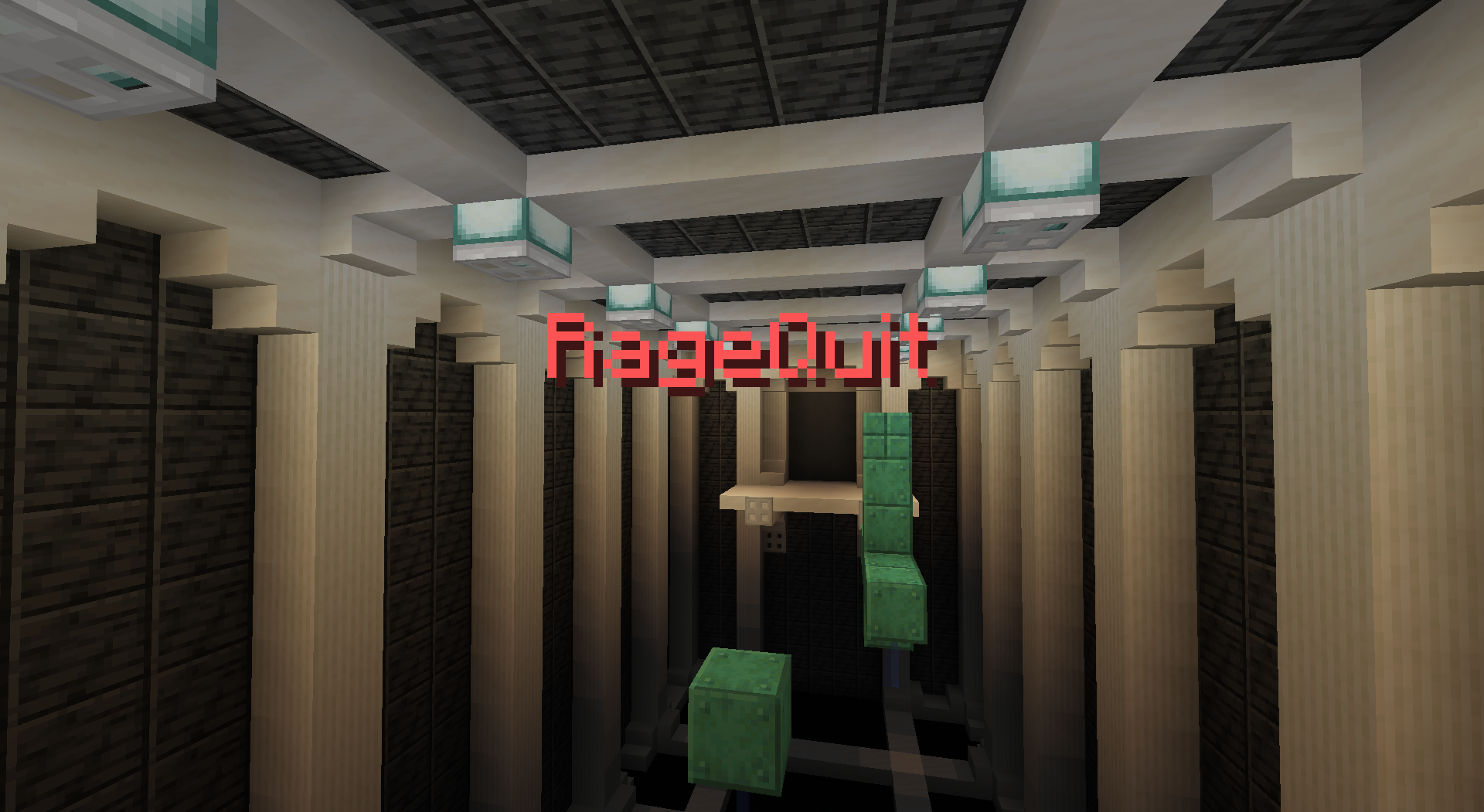 The logo for Rage Quit, a Minecraft map for Minecraft 1.18.1 by LunaEclipse4304 on MCCreations