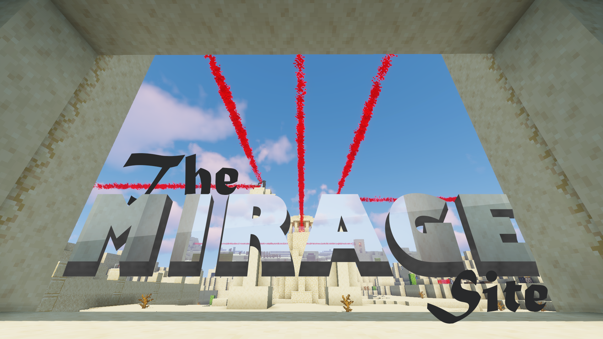 The logo for The Mirage Site, a Minecraft map for Minecraft 1.15.2-1.16.1 by redinator2000 on MCCreations