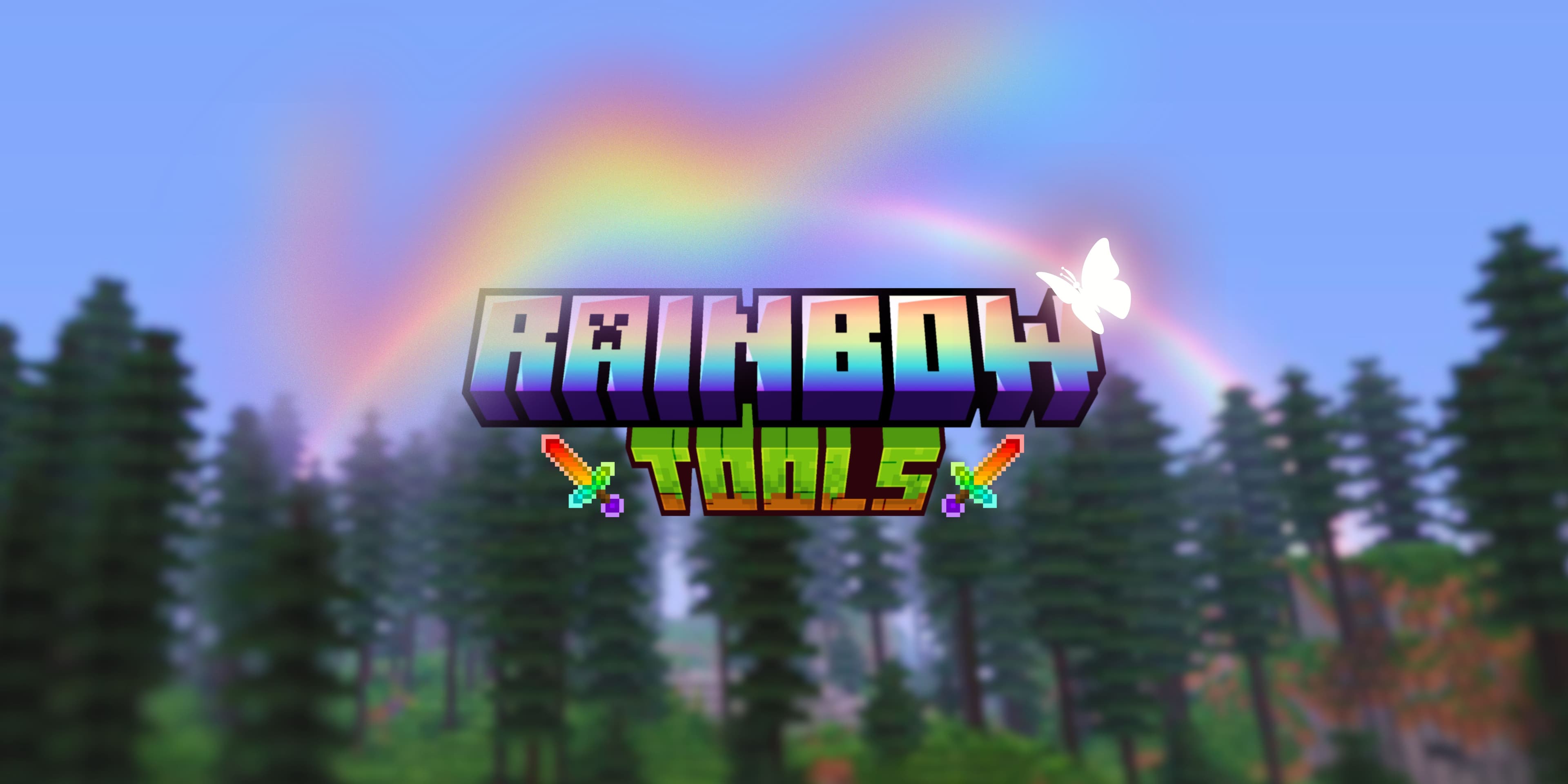 The logo for Rainbow Tools, a Minecraft resourcepack for Minecraft 1.21 by Dolphin Cupcake on MCCreations