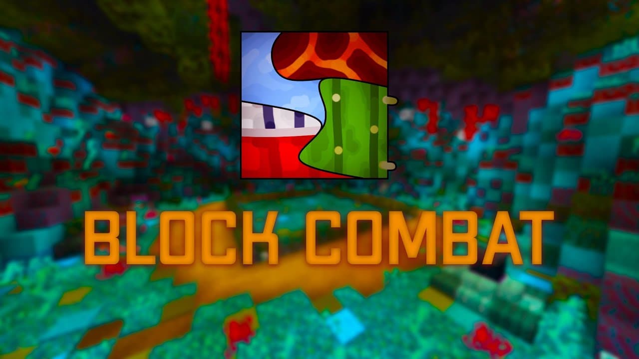 The logo for Block Combat, a Minecraft map for Minecraft 1.20.2 by Azerus Team on MCCreations