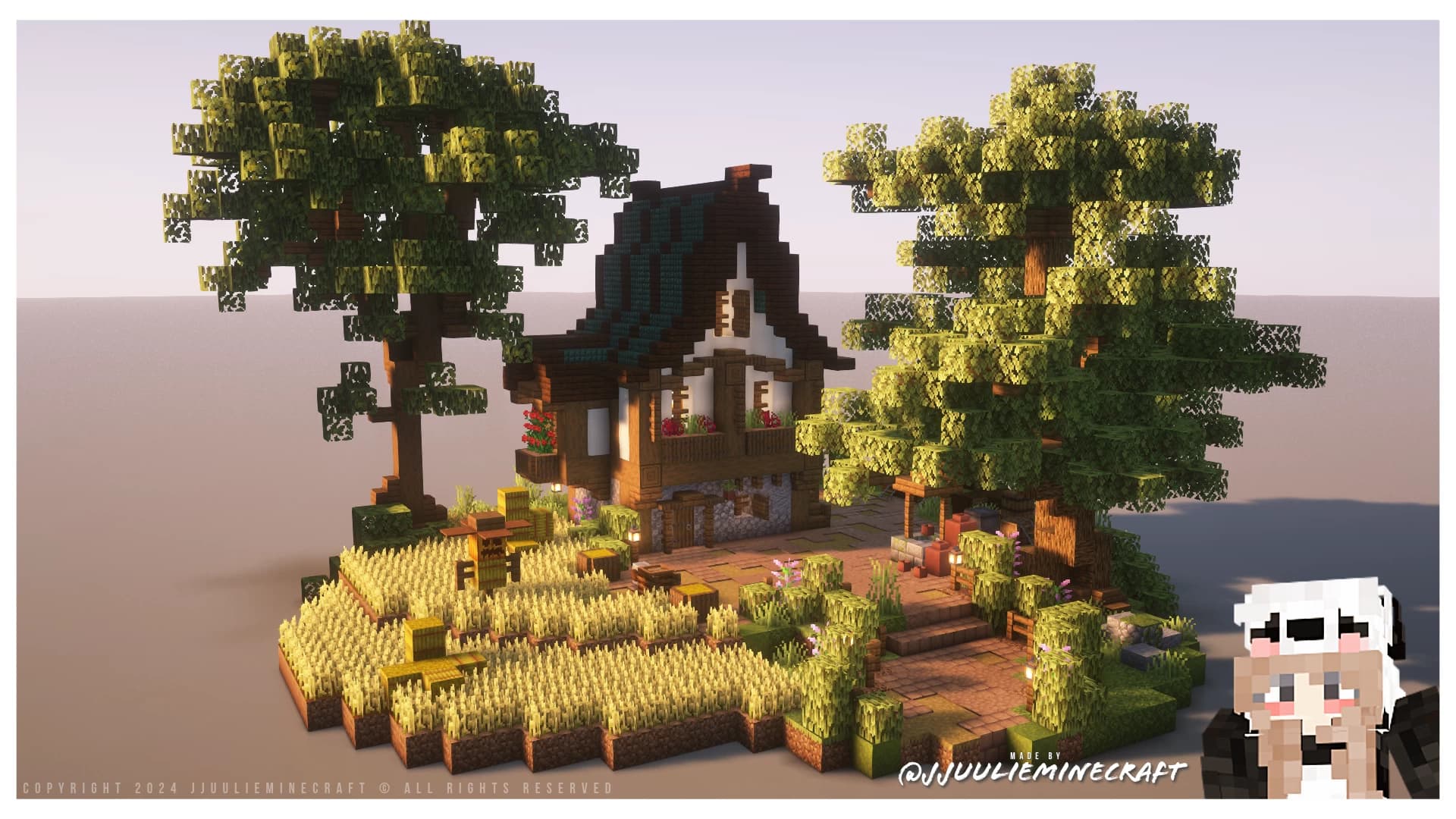 The logo for Medieval House and Decorations, a Minecraft map for Minecraft 1.20+ by JJuulie on MCCreations