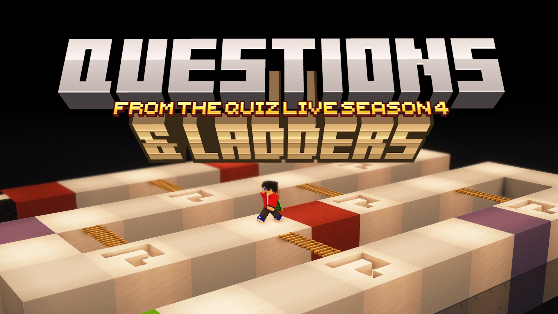 The logo for Questions and Ladders, a Minecraft map for Minecraft 1.20.1 by TheHappywheels1 on MCCreations