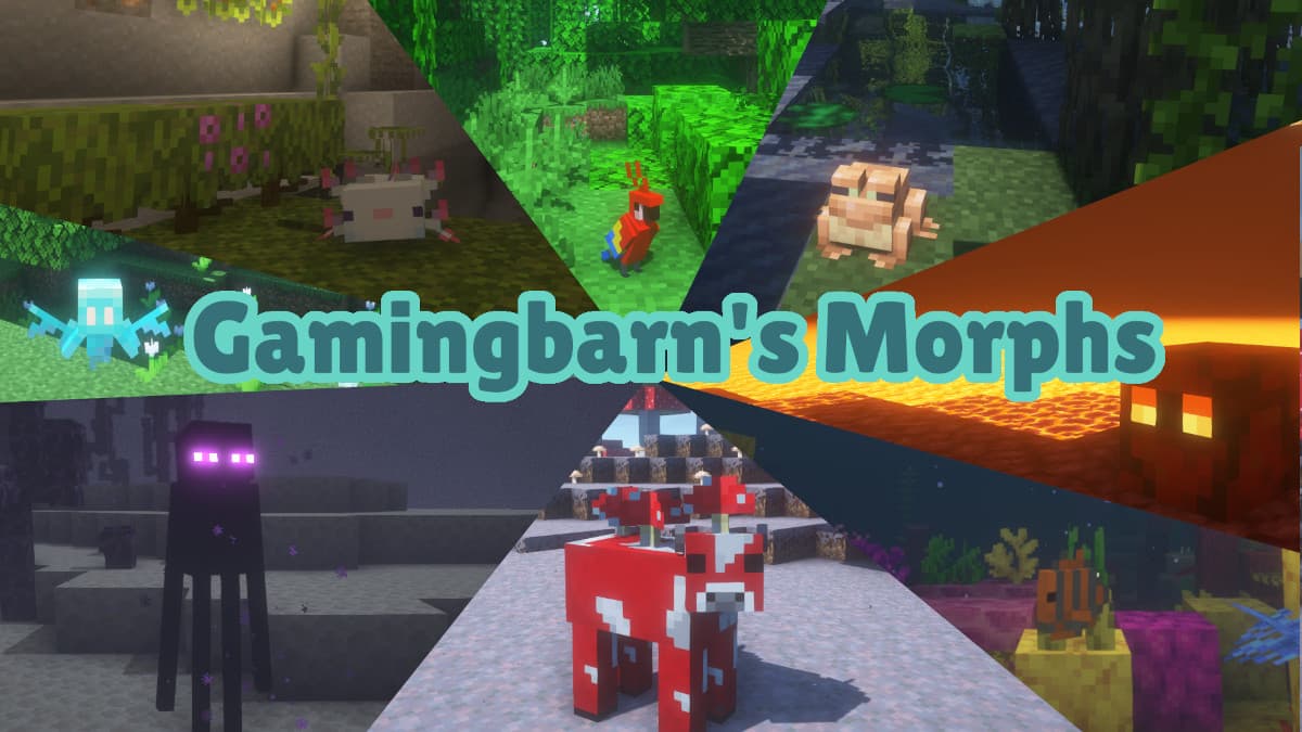 The logo for Gamingbarn's Morphs, a Minecraft datapack for Minecraft 1.21.1 by Gamingbarn on MCCreations