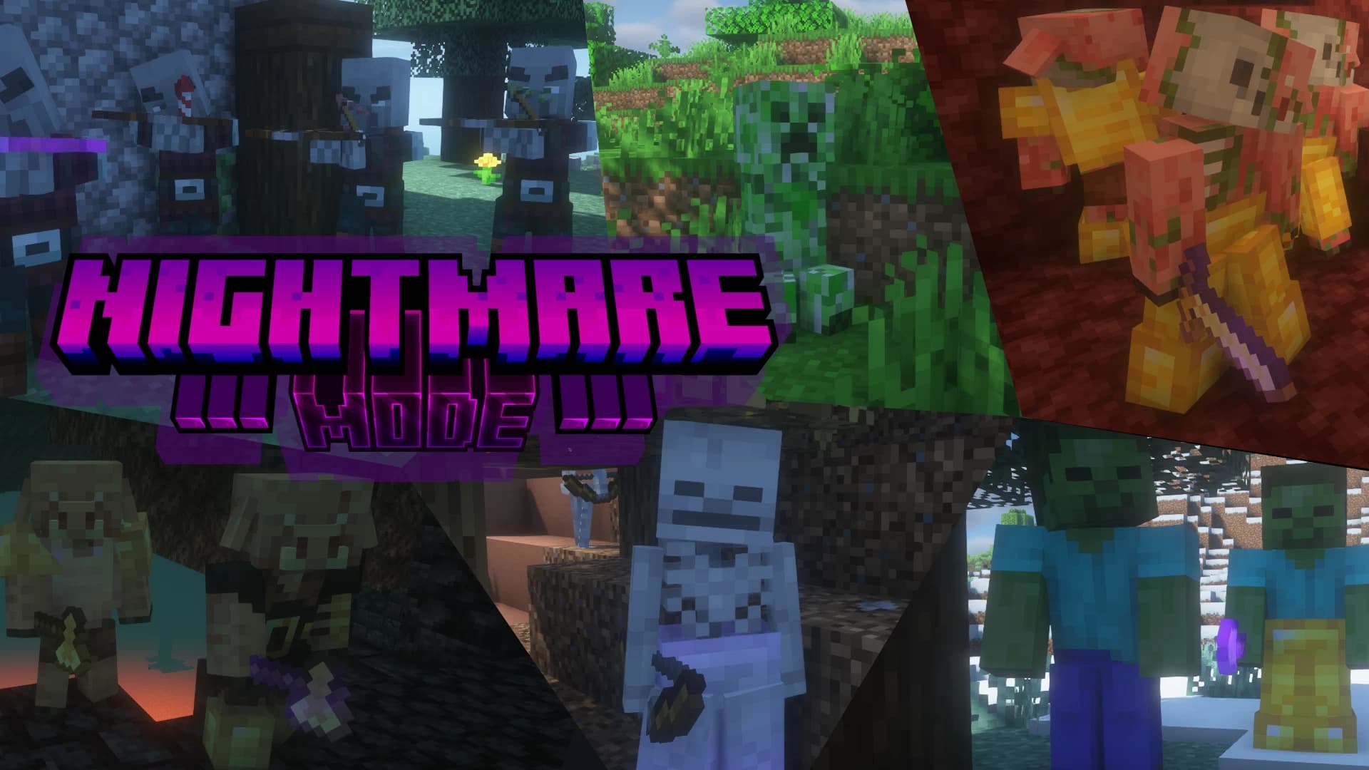 The logo for Nightmare Mode, a Minecraft datapack for Minecraft 1.21.1 by Gamingbarn on MCCreations