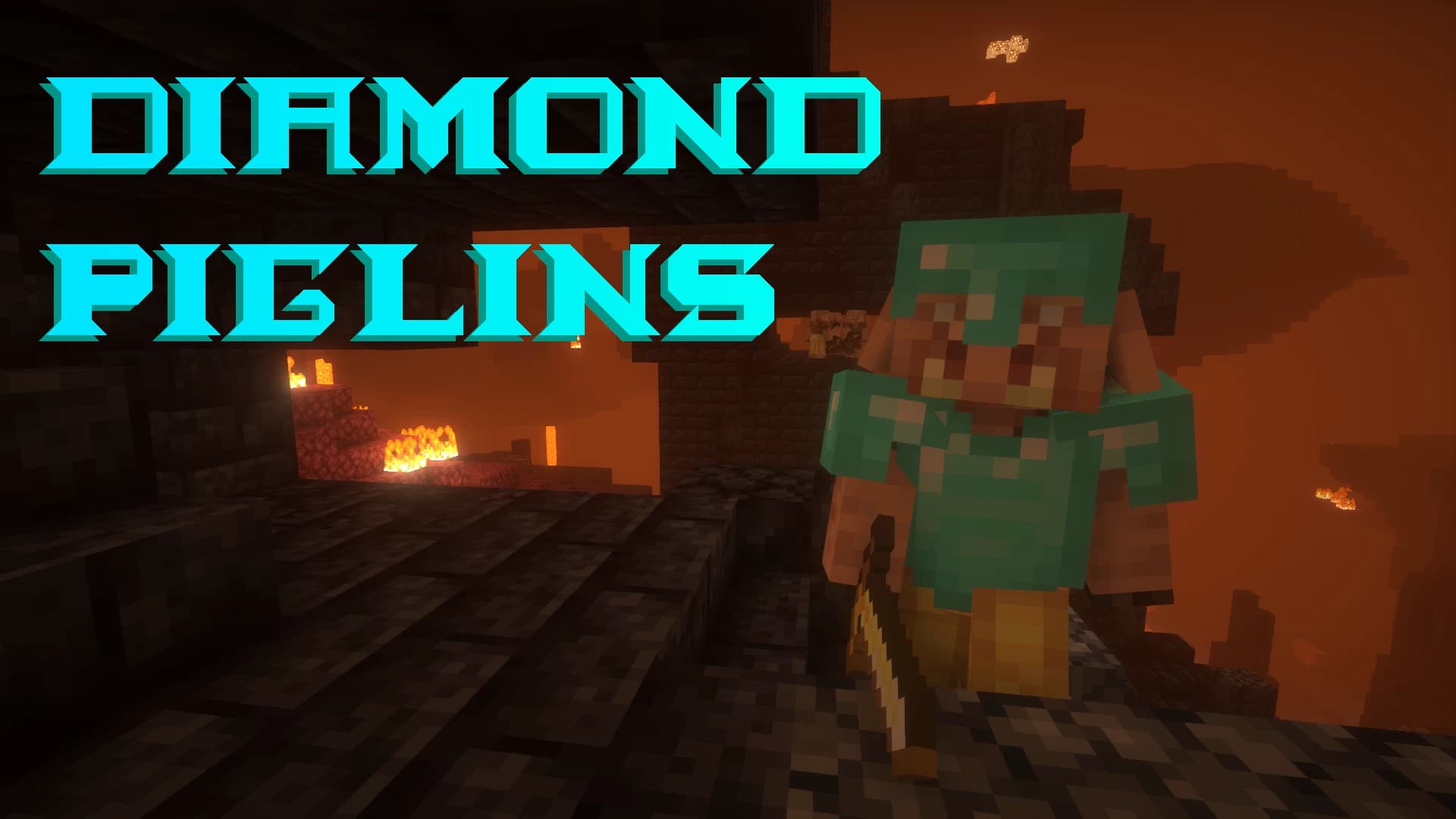 The logo for Diamond Piglins, a Minecraft datapack for Minecraft 1.21.1 by Gamingbarn on MCCreations