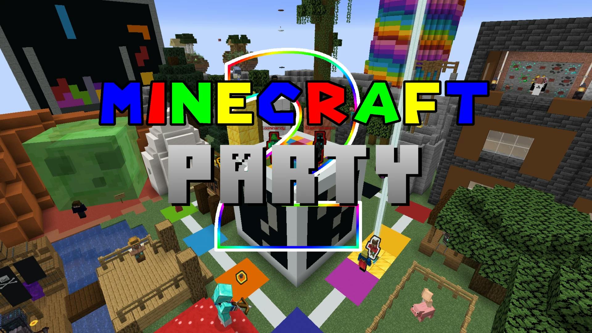 The logo for Minecraft Party 2, a Minecraft map for Minecraft 1.21.1 by ClashAssassin on MCCreations