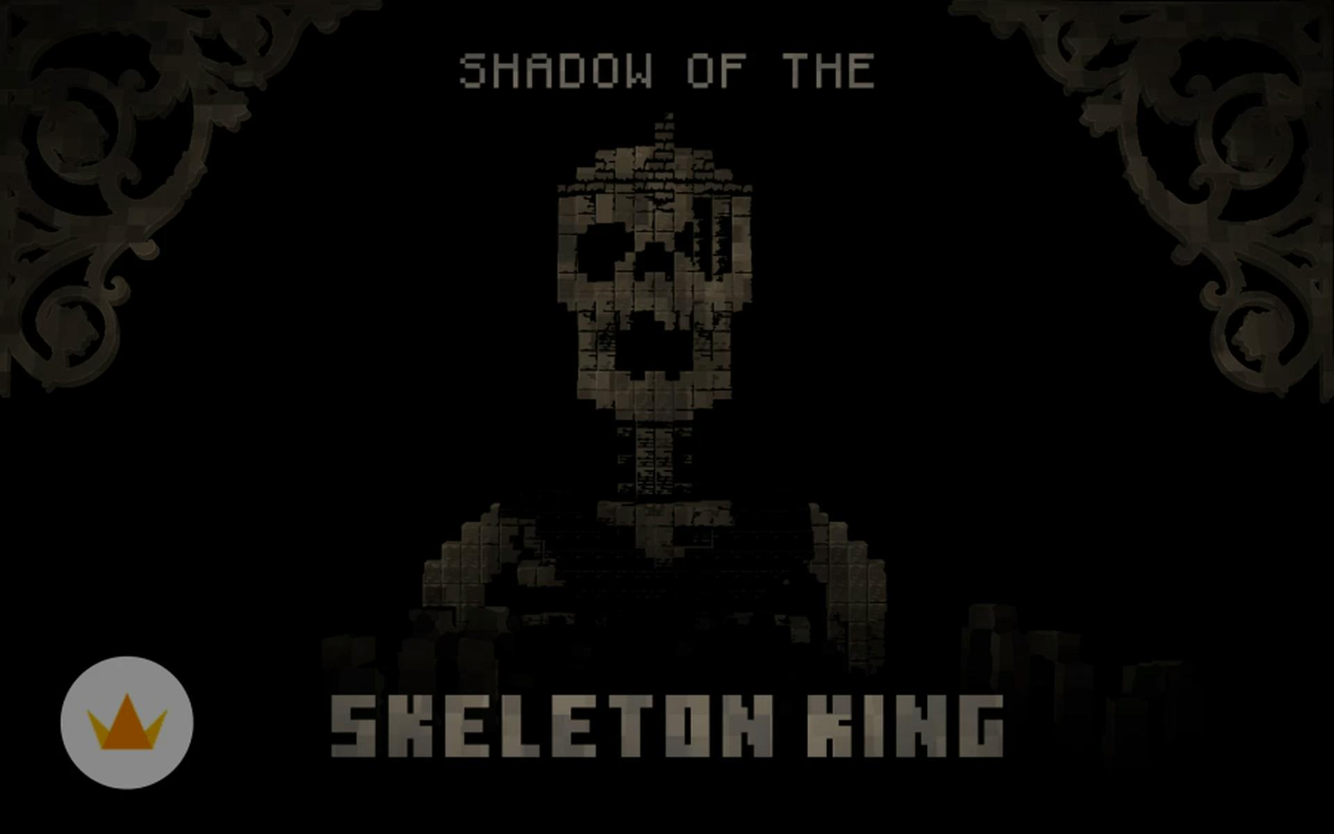 The logo for Shadow of the Skeleton King, a Minecraft map for Minecraft 1.21/1.21.1 by pigwa on MCCreations