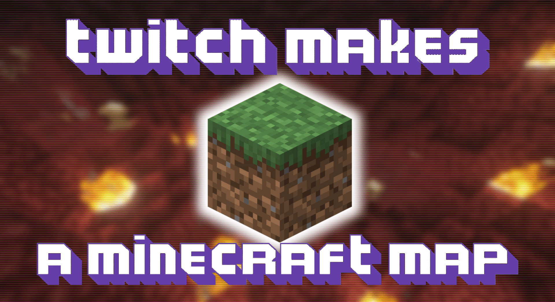 The logo for Twitch Makes a Minecraft Map, a Minecraft Map