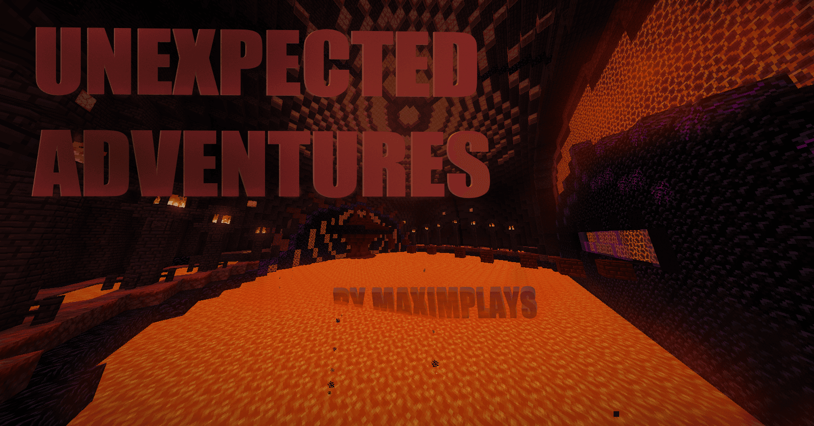 The logo for Unexpected Adventures, a Minecraft Map