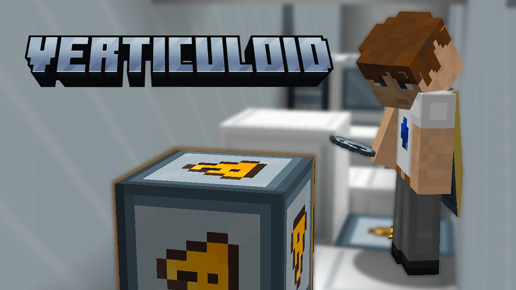 The logo for Verticuloid, a Minecraft Map
