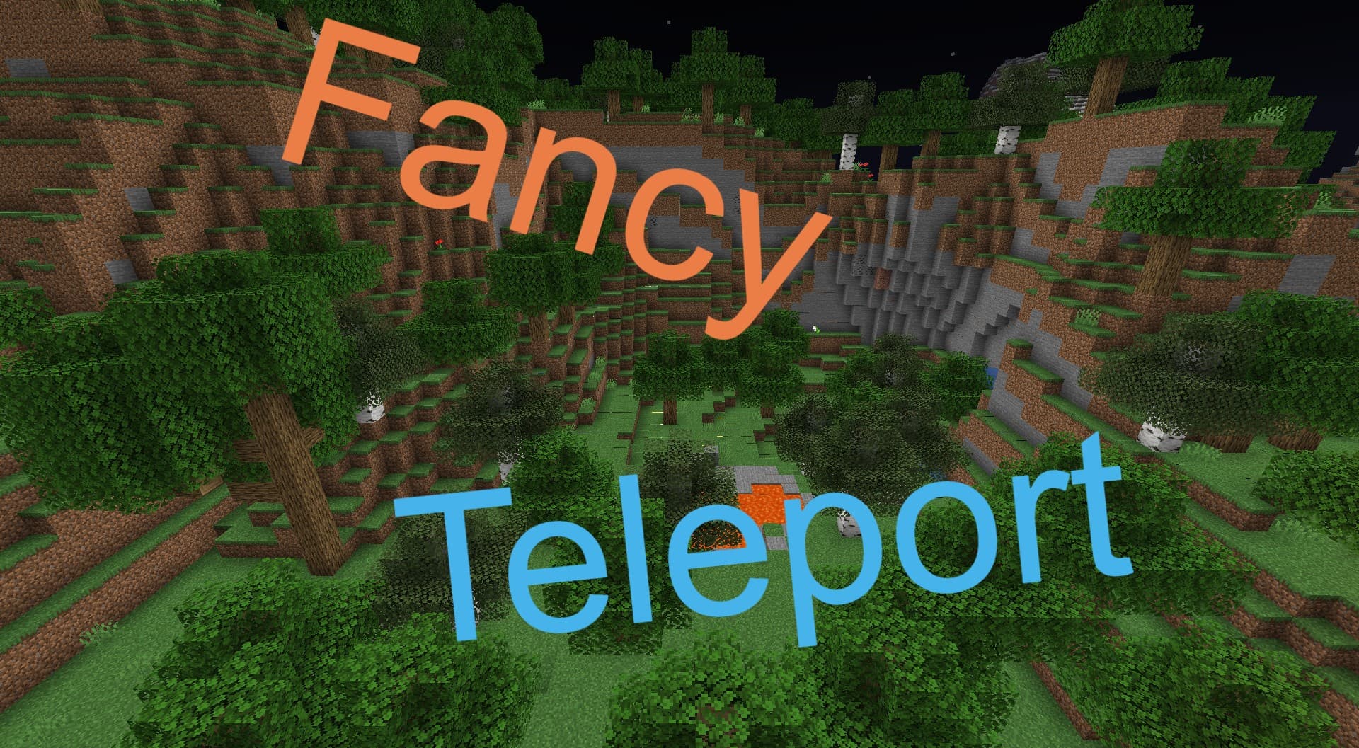 The logo for Fancy Teleport, a Minecraft Data Pack
