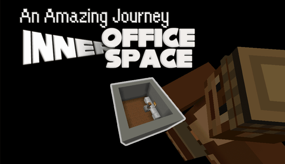 The logo for An Amazing Journey: Inner Office Space, a Minecraft Map